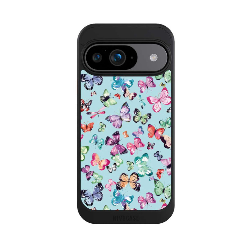 Pixel 9 NIVOcore Schmetterlinge rosa orange blau