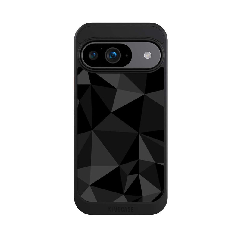 Pixel 9 NIVOcore Polygonmuster schwarz