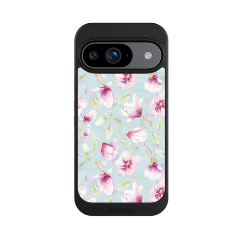 Google Pixel 9 NIVOcore Magnolien auf Blau