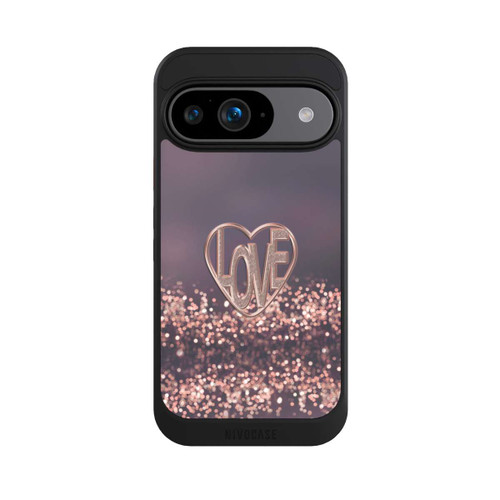 Google Pixel 9 NIVOcore LOVE Glitzerrosa