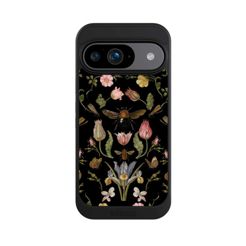 Google Pixel 9 NIVOcore Wildblumen und Biene Schwarz