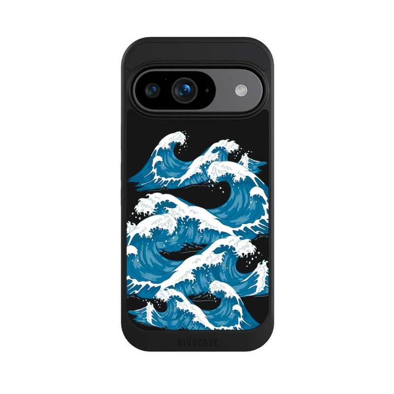 Pixel 9 NIVOcore Sea Waves Black Kanagawa