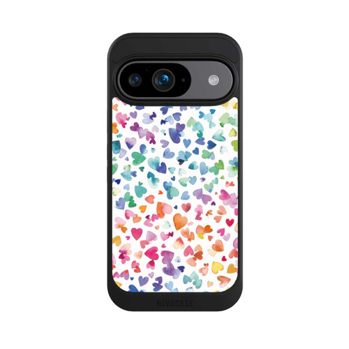 Google Pixel 9 NIVOcore Liebesherzen aquarell