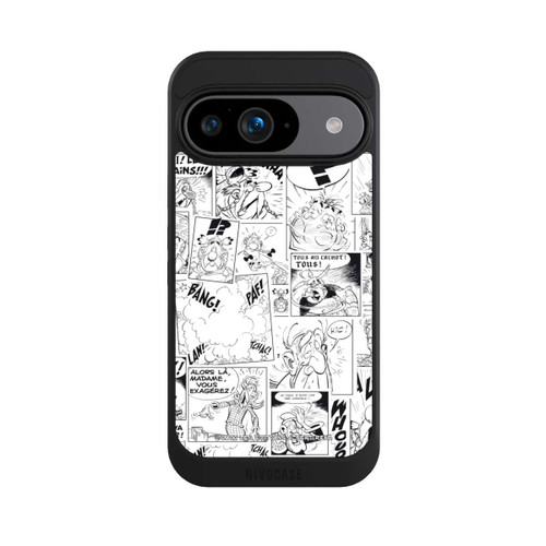 Google Pixel 9 NIVOcore Asterix Comic Schwarz und Weiß