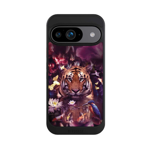 Google Pixel 9 NIVOcore Tiger Blumenrahmen