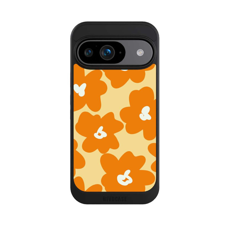 Pixel 9 NIVOcore Retro Blumenmuster Päivi Gelb Orange