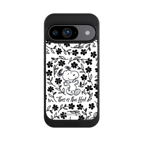 Google Pixel 9 NIVOcore Snoopy schwarz und weiß This Is The Life