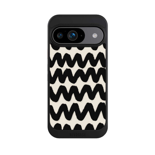 Google Pixel 9 NIVOcore Schwarzes Wellenmuster