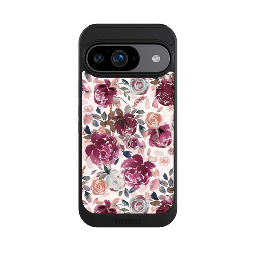 Google Pixel 9 NIVOcore Herbstpfingstrosen und Rosen in Rosa