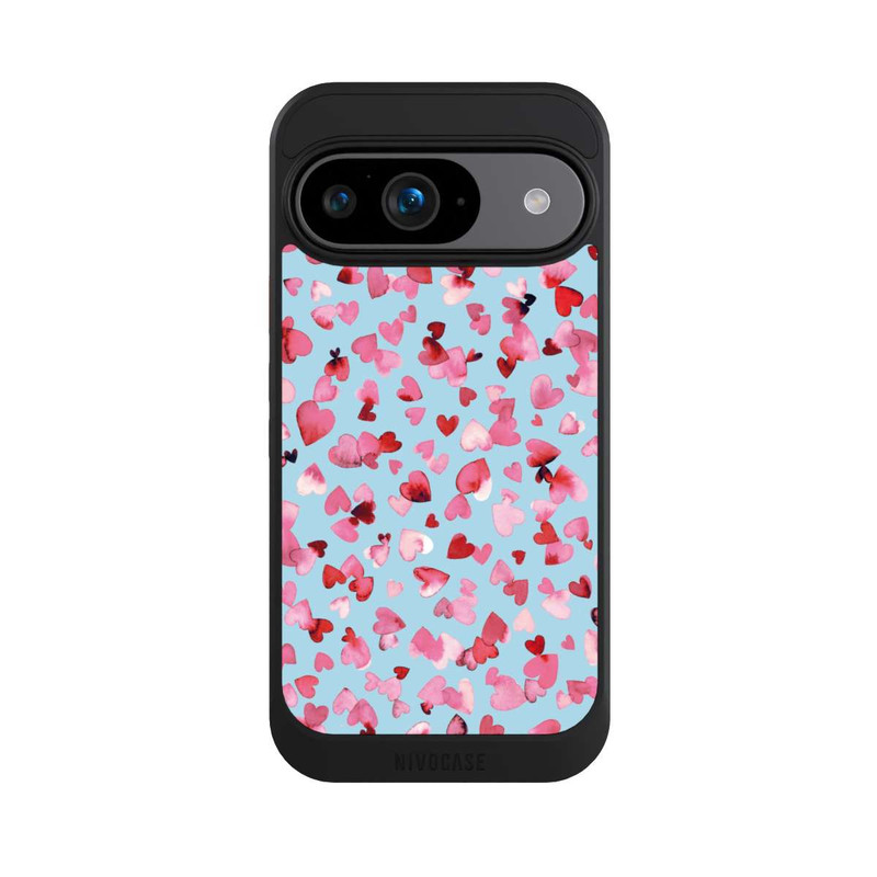 Pixel 9 NIVOcore Saint Valentin Amour Coeurs Rose Bleu
