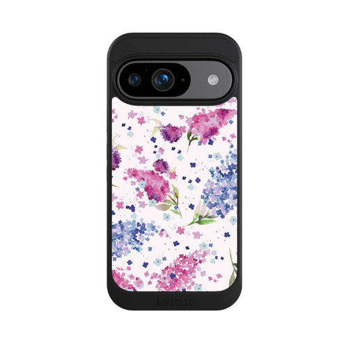 Google Pixel 9 NIVOcore Hortensien Lila und Rosa Blumen