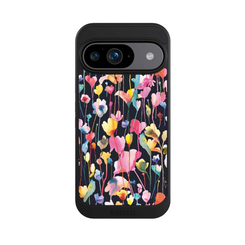 Google Pixel 9 NIVOcore Fleurs sauvages Noir