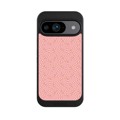 Google Pixel 9 NIVOcore Candy Canes On Pink