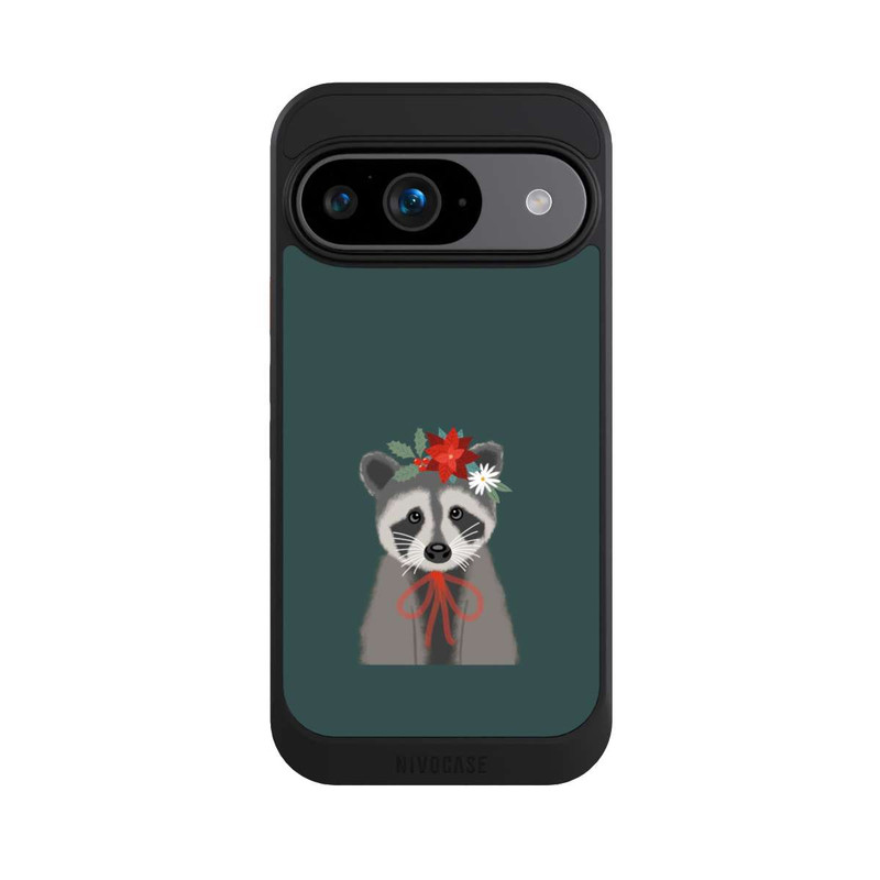Pixel 9 NIVOcore weihnachtlicher Waschbär