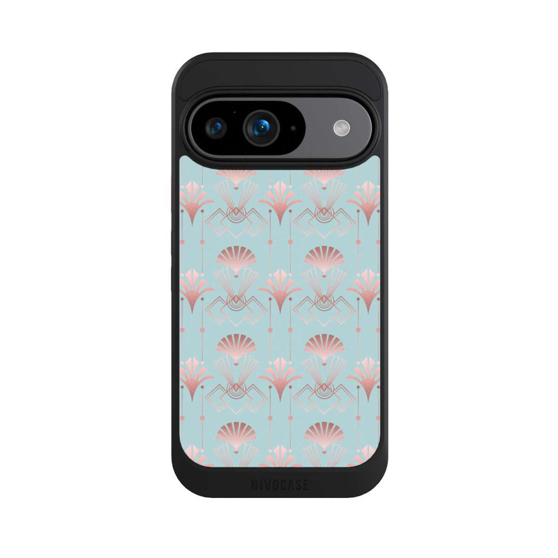Pixel 9 NIVOcore Art Deco Rose Gold Elegance Blue
