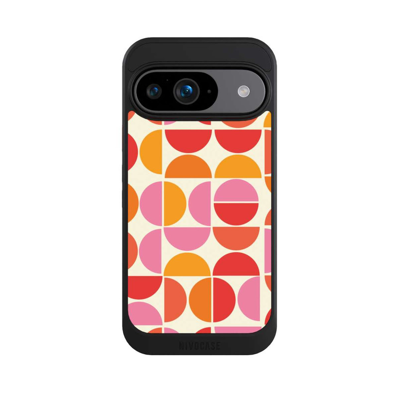 Pixel 9 NIVOcore Retro Trend Muster Orange