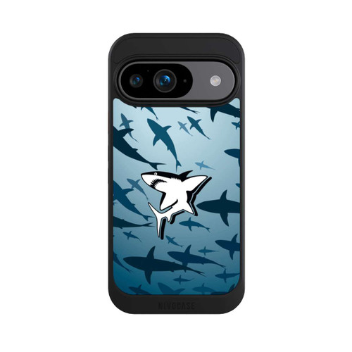 Google Pixel 9 NIVOcore Haie Muster Blau