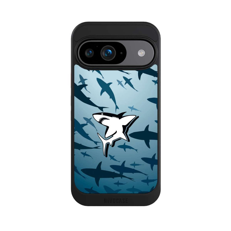 Pixel 9 NIVOcore Haie Muster Blau