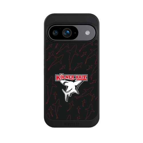 Google Pixel 9 NIVOcore Haie Muster Rot