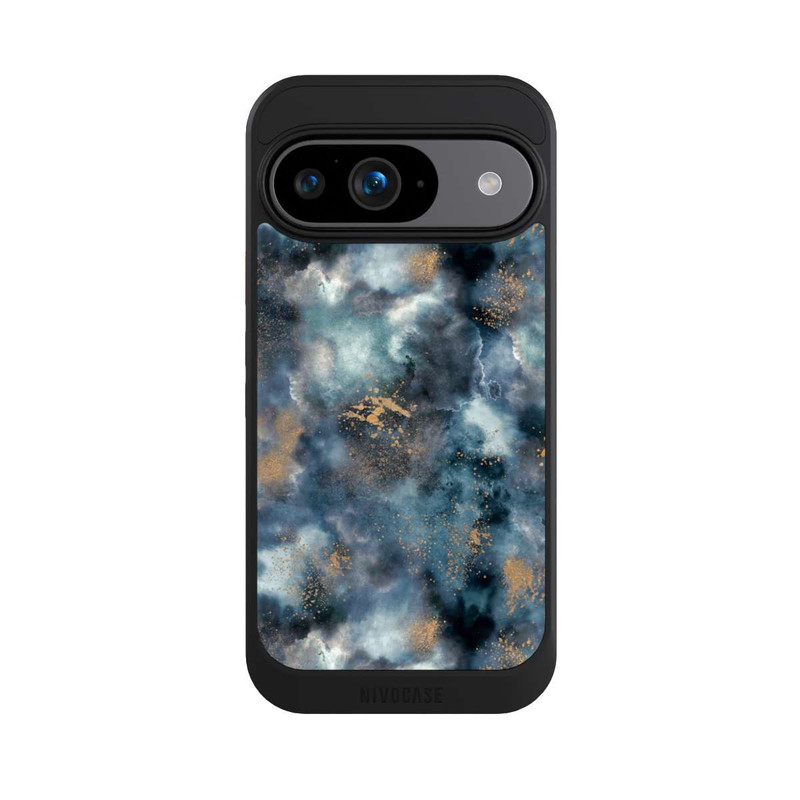 Pixel 9 NIVOcore Smoky Marble Watercolor Navy