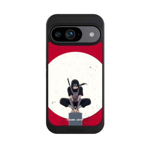 Google Pixel 9 NIVOcore Itachi Uchiha Symbol Roter Hintergrund