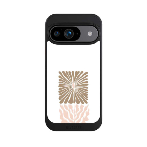 Google Pixel 9 NIVOcore Eckige Blume Hellbraun