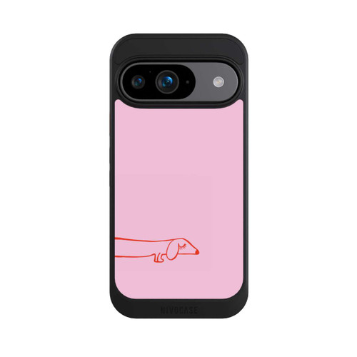 Google Pixel 9 NIVOcore Dachshund Illustration Pink