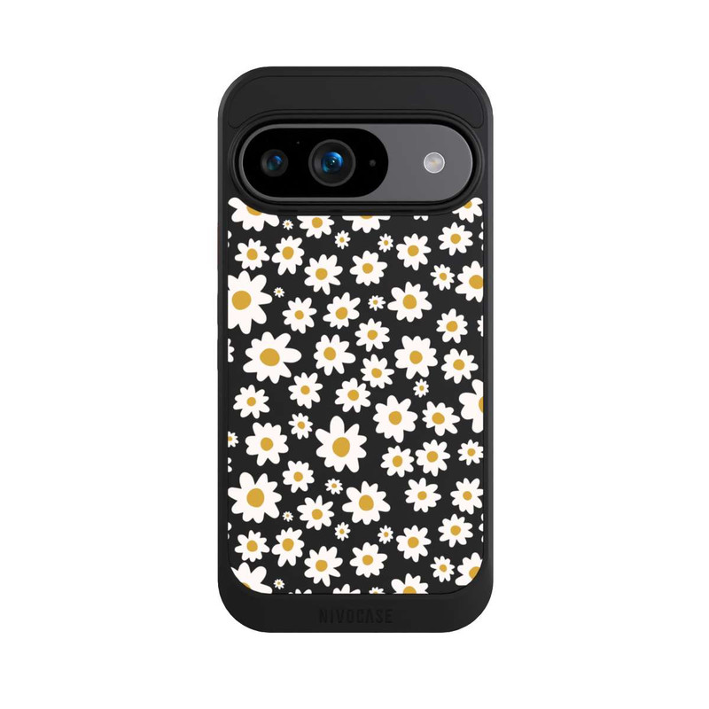 Pixel 9 NIVOcore Daisy Flower Seamless Pattern Transparent