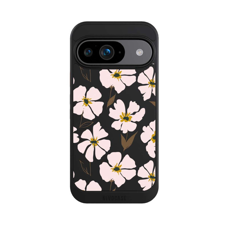 Pixel 9 NIVOcore Simple Pastell Flowers Rose Transparent