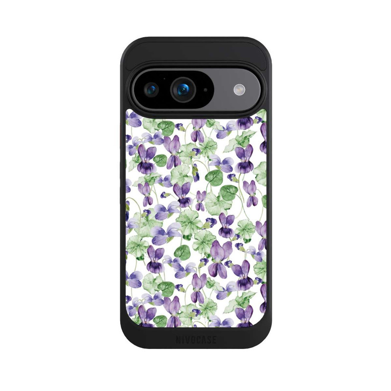 Pixel 9 NIVOcore Purple Wildflowers Pattern Watercolor