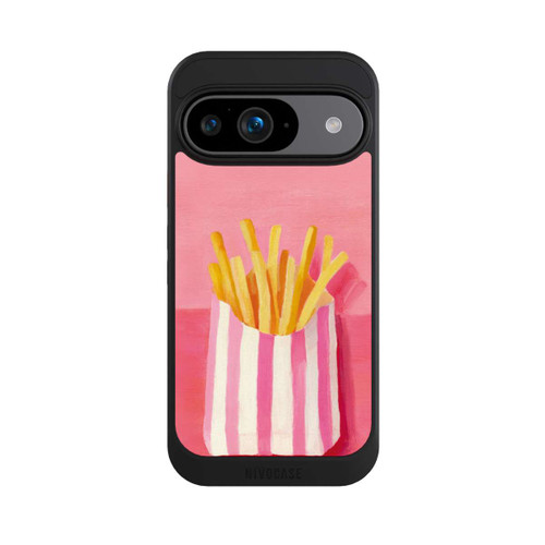 Google Pixel 9 NIVOcore Retro Pommes Pink Watercolor