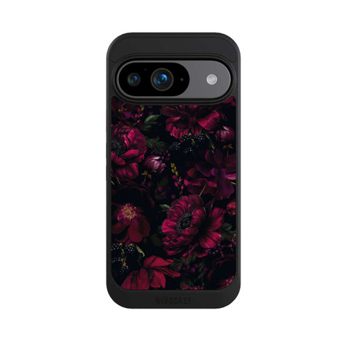 Google Pixel 9 NIVOcore Dunkle Rote Blumen Liebe