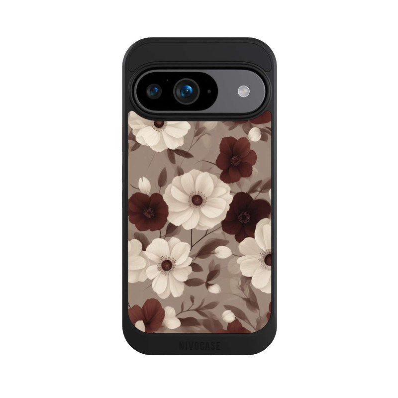Pixel 9 NIVOcore Negative Flower Bordeaux White with AI