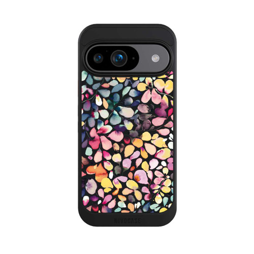 Google Pixel 9 NIVOcore Eukalyptus Aquarellblätter Schwarz