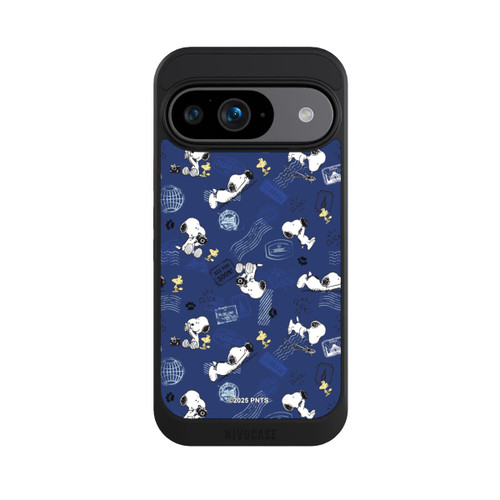 Google Pixel 9 NIVOcore Peanuts Travel Stamps Pattern Blue
