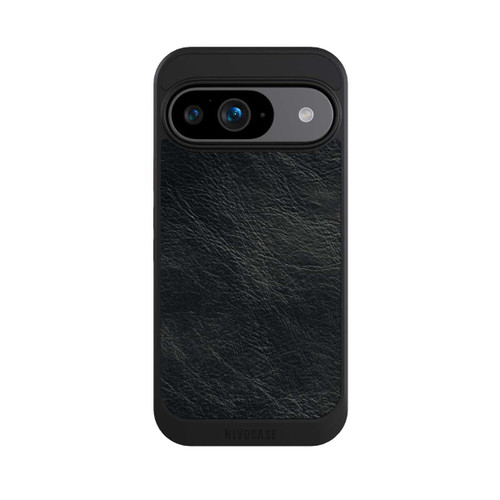 Google Pixel 9 NIVOcore Schwarzer Lederlook Hintergrund