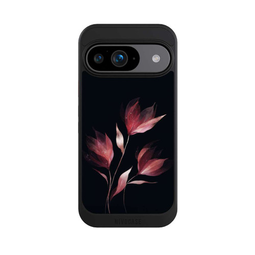 Google Pixel 9 NIVOcore Burgunderrote Blume Negativ