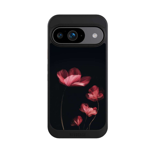 Google Pixel 9 NIVOcore Burgunder Blüten schwarz