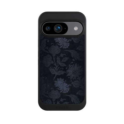 Google Pixel 9 NIVOcore  Silberne Blumen auf Samt