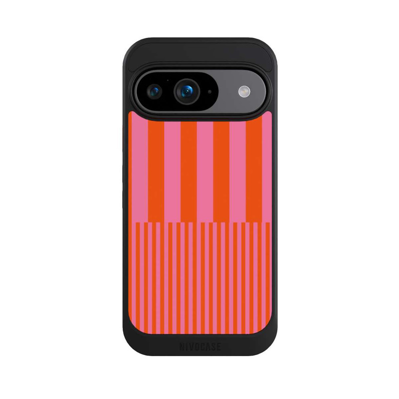 Pixel 9 NIVOcore Striped Pattern Pink Red
