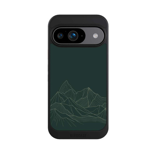 Google Pixel 9 NIVOcore Berg Line Art Grün