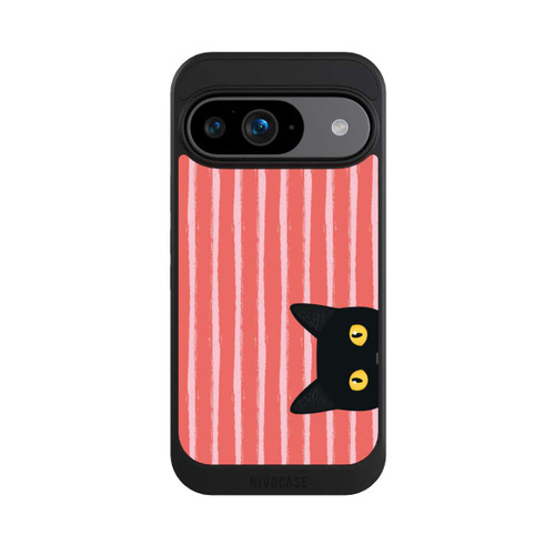 Google Pixel 9 NIVOcore Schwarze Katze Gestreift Orange