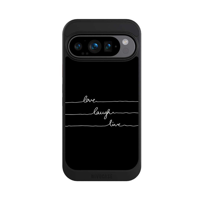 Pixel 9 Pro NIVOcore Love Laugh Live weiß/schwarz