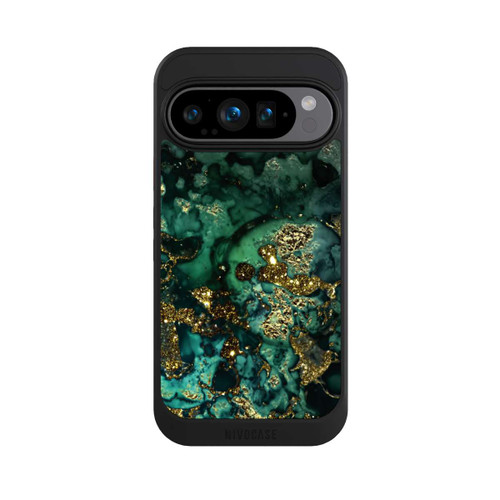 Google Pixel 9 Pro NIVOcore Cyan Glitzer Marmorlook