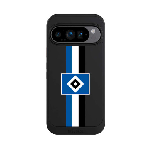 Google Pixel 9 Pro NIVOcore HSV Streifen - Blau-Weiß-Schwarz - ohne Hintergrund