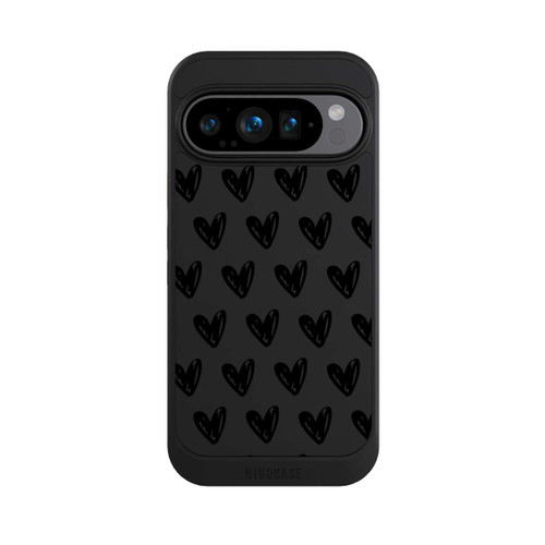 Google Pixel 9 Pro NIVOcore Herzen Schwarz ohne Hintergrund