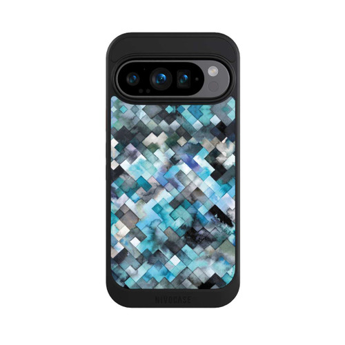 Google Pixel 9 Pro NIVOcore stimmungsvolles geometrisches Muster blau