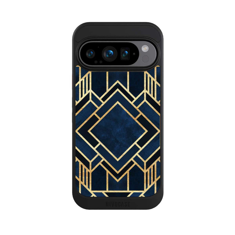 Pixel 9 Pro NIVOcore Kunst Deko Blau Golddruck