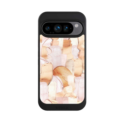 Google Pixel 9 Pro NIVOcore Weiß/Gold Pinsel Muster