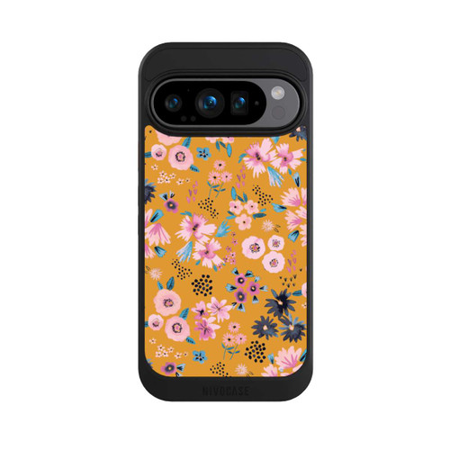 Google Pixel 9 Pro NIVOcore Kleine Blumen senfgelb